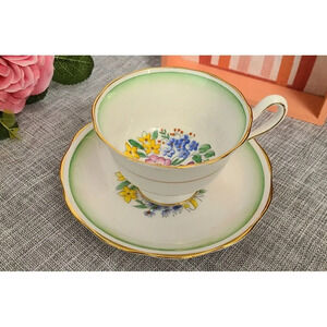 Rare Vintage Royal‎ Albert teacup and saucer, bone china, made in England